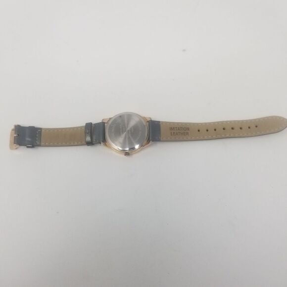 Folio Gold Multi Dial Grey Face Faux Leather Band Gemmed FMDFOL054 Men's Watch - Picture 6 of 12